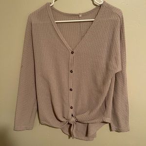 Women’s medium thermal button up top